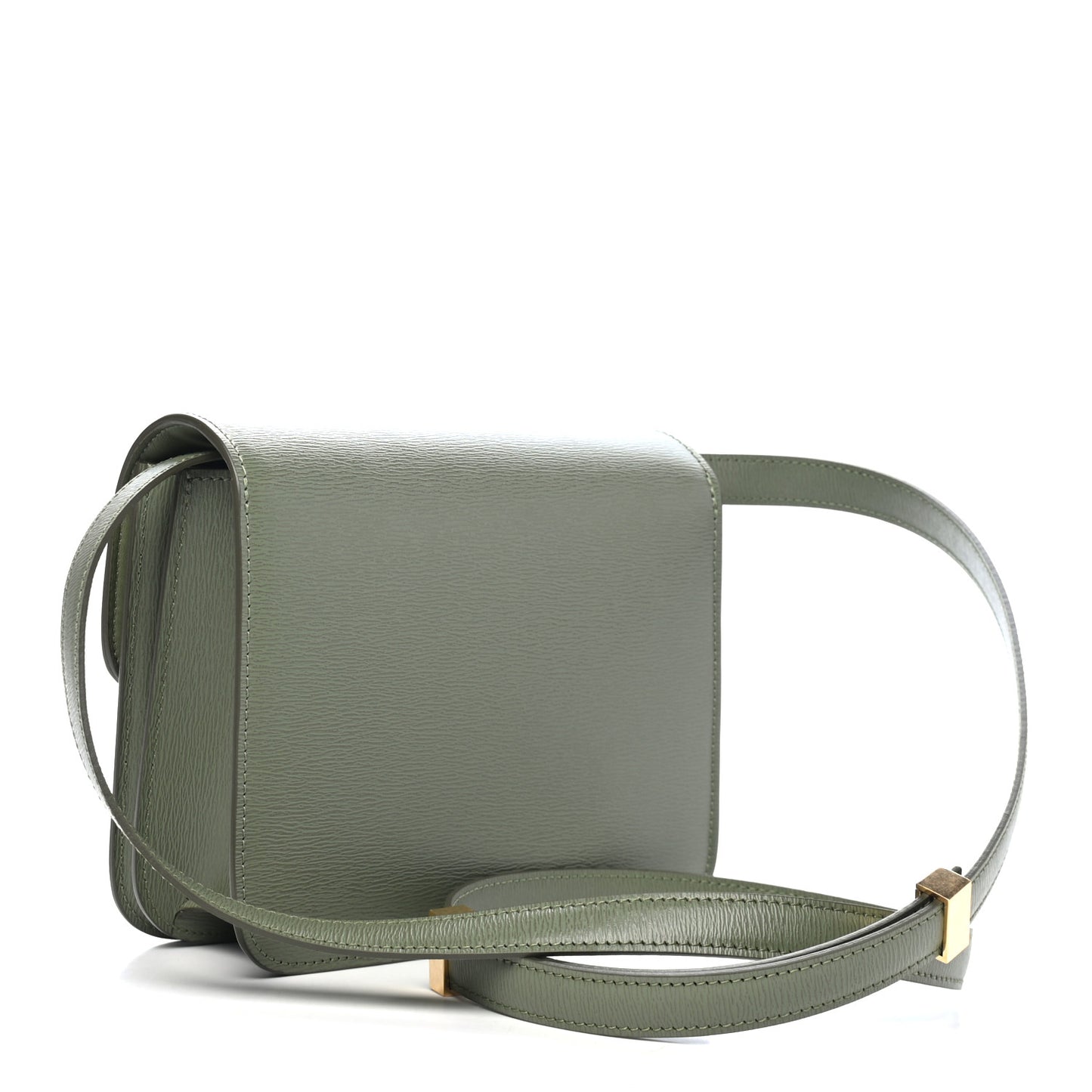 Liege Calfskin Teen Classic Box Flap Bag Light Khaki