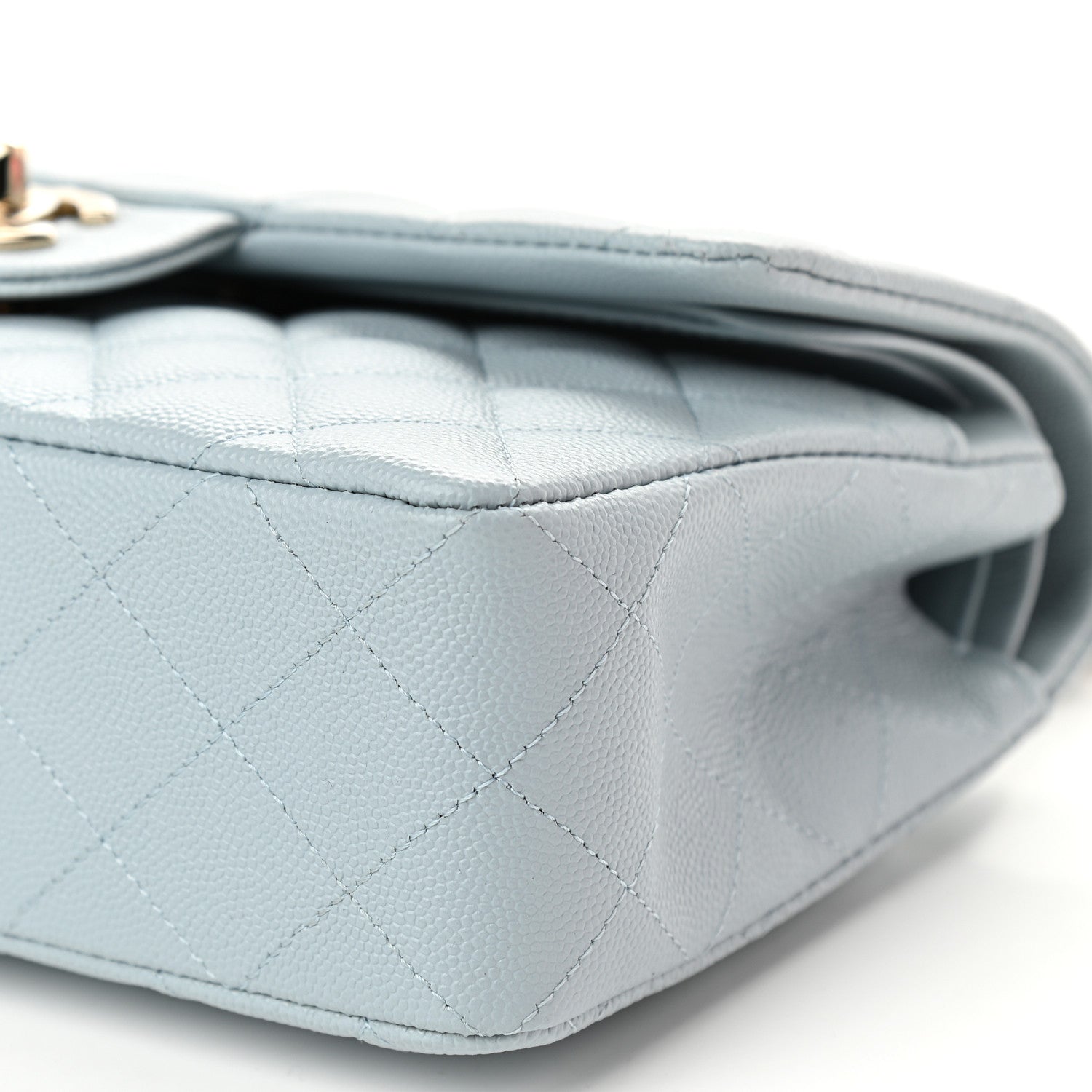 Chanel Caviar Quilted Small Double Flap Light Blue 9 of 9