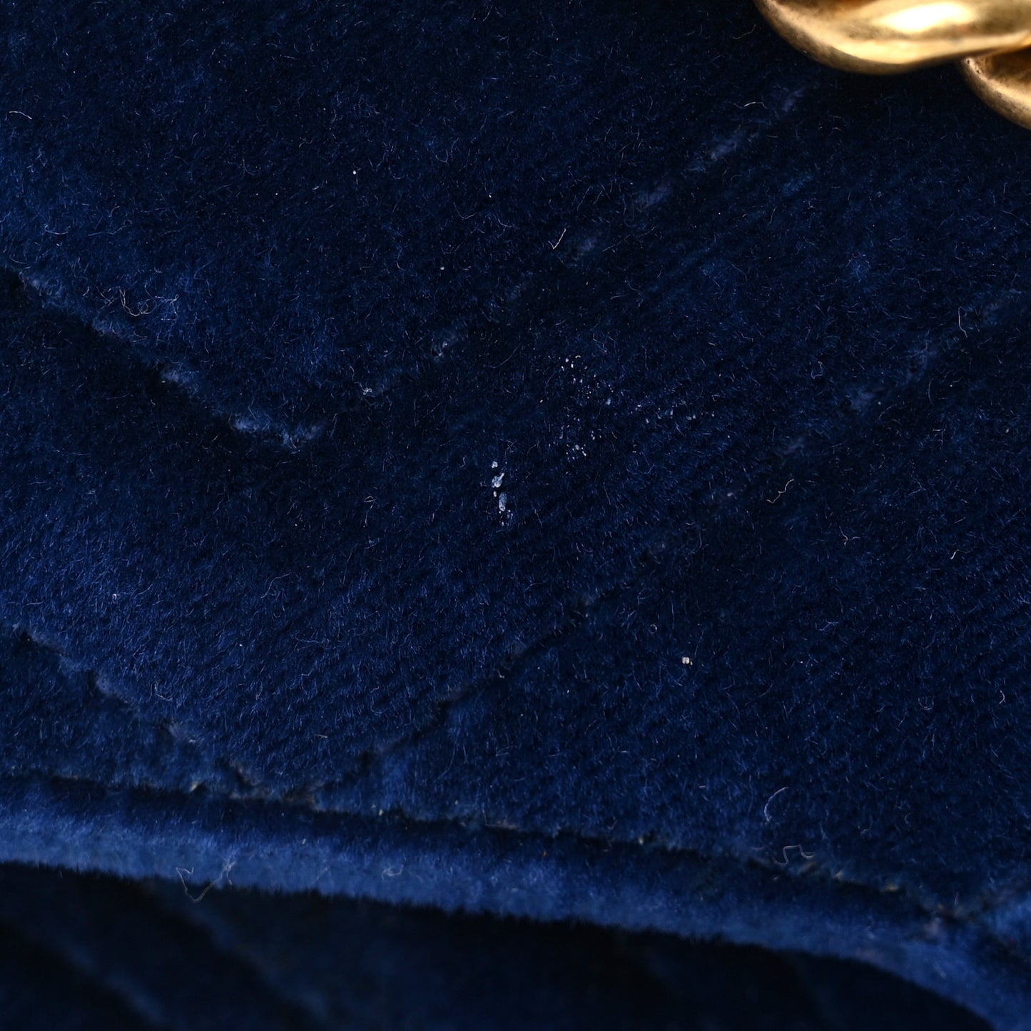 Velvet Matelasse Mini GG Marmont Shoulder Bag Cobalt Blue