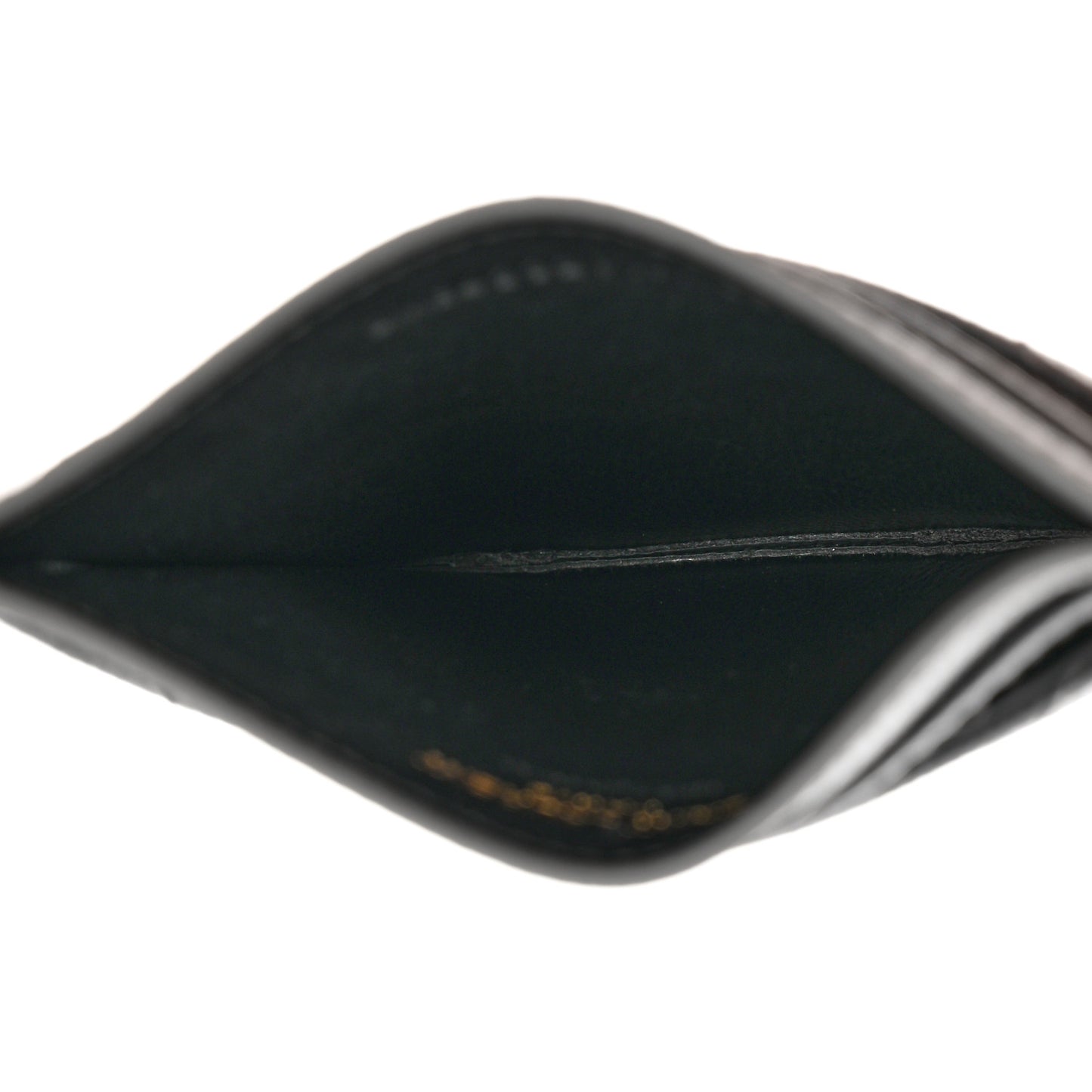 Grain De Poudre Matelasse Chevron Monogram Credit Card Case Fog