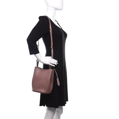 Burberry Calfskin Small Lorne Bucket Crossbody Light Elderberry 2 of 10