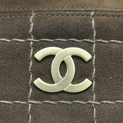 Chanel Suede Square Stitched Shoulder Bag Brown 12 of 12