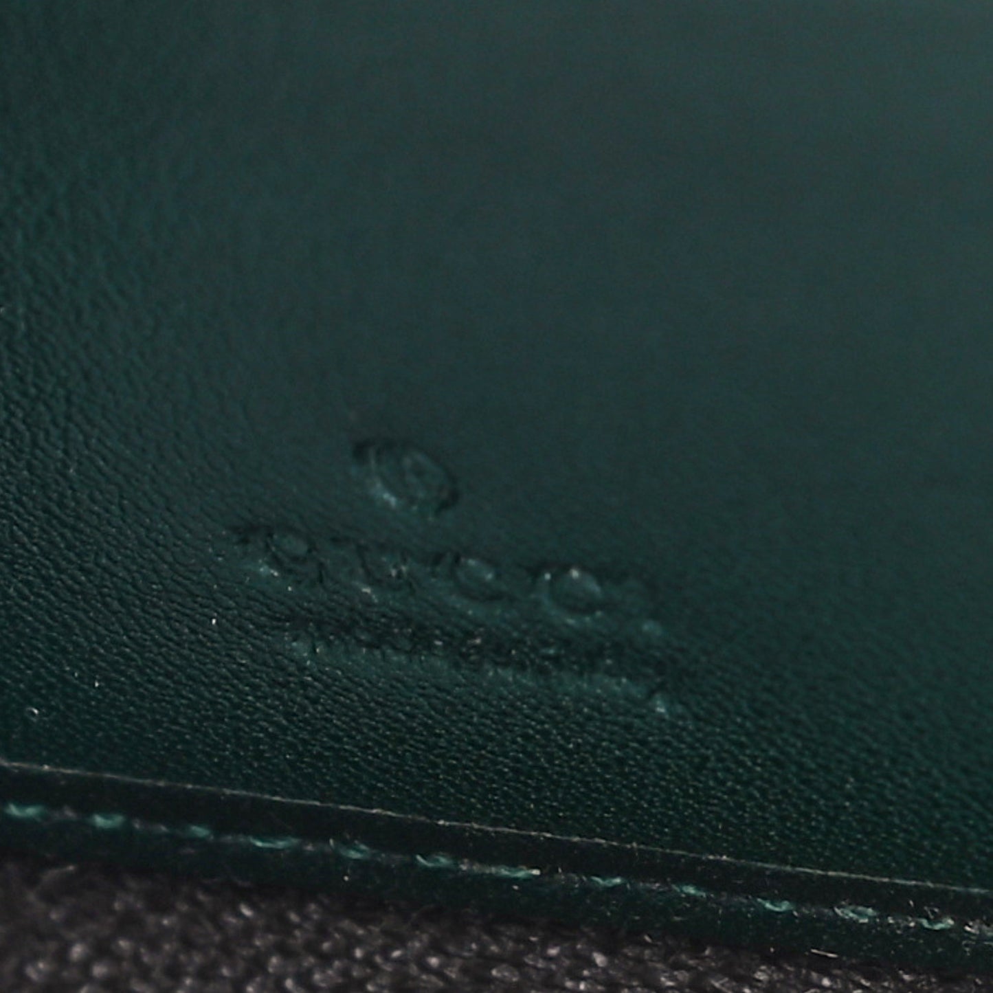 Microguccissima Zip Around Wallet Dark Green