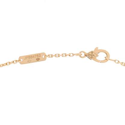 Van Cleef & Arpels 18K Yellow Gold Mother of Pearl Vintage Alhambra Pendant Necklace 4 of 6