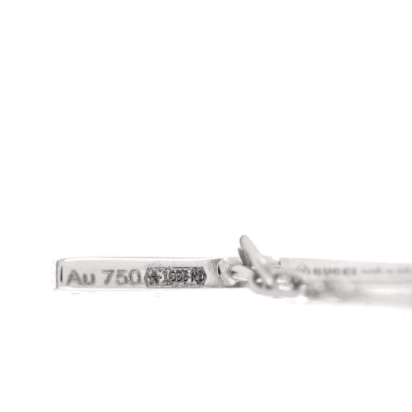 18K White Gold Diamond GG Running Bracelet 17