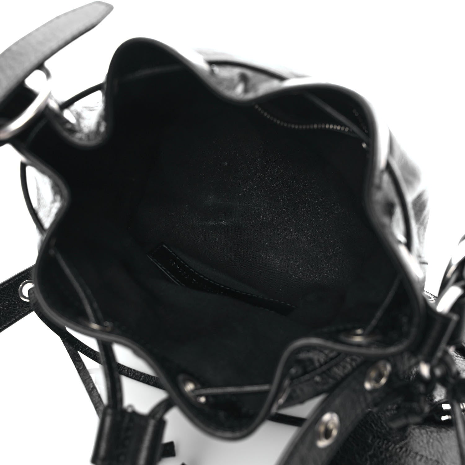 Balenciaga Agneau Arena Le Cagole Bucket Bag XS Black 5 of 9