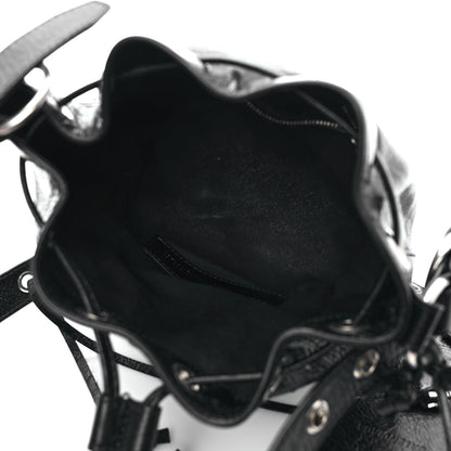 Balenciaga Agneau Arena Le Cagole Bucket Bag XS Black 5 of 9
