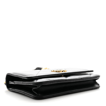 Chanel Lambskin Quilted Chanel 19 Wallet On Chain WOC Black 4 of 12