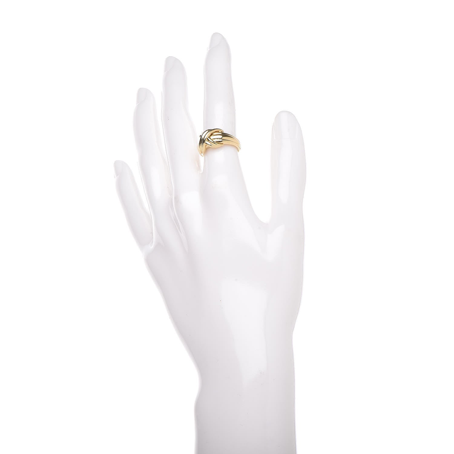 Tiffany 18K Yellow Gold Signature X Ring 48 4.5 2 of 6