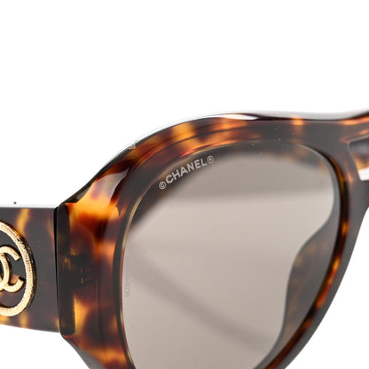 Chanel Acetate CC Pilot Sunglasses 5508 Dark Tortoise 7 of 8