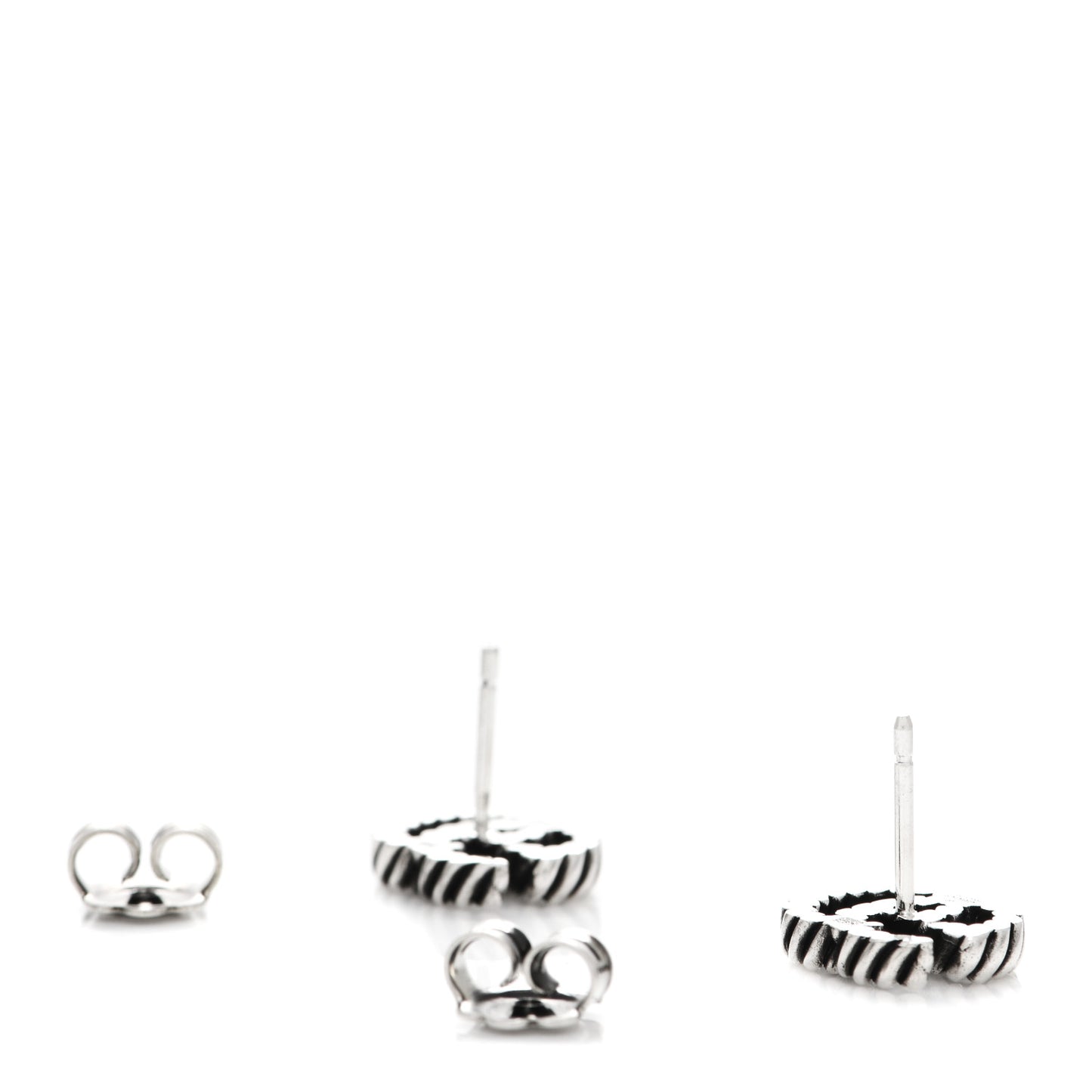 Sterling Silver Torchon Double G Earrings