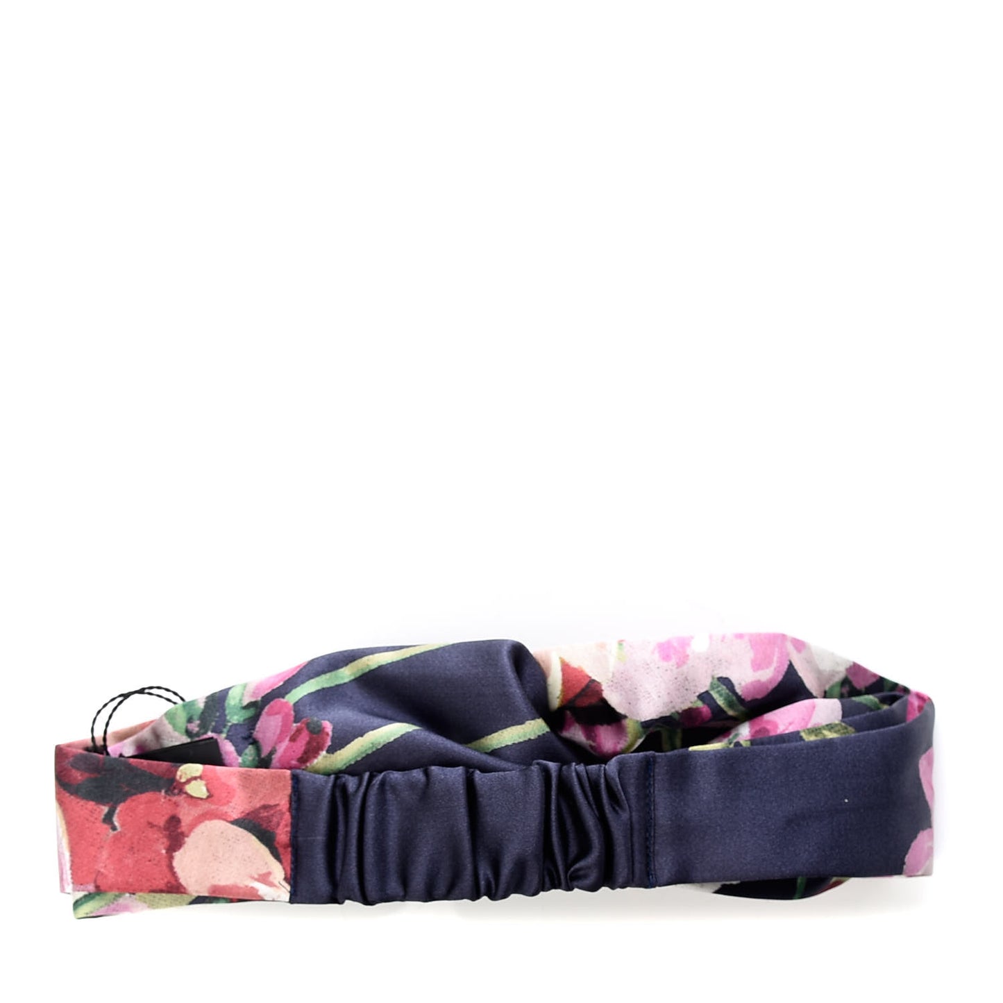 Silk Blooms Print Duchesse Headband Navy