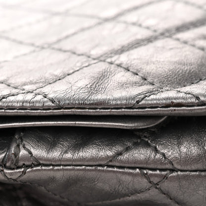 Chanel Metallic Aged Calfskin Quilted 2.55 Reissue 227 Flap Dark Silver 19 of 21