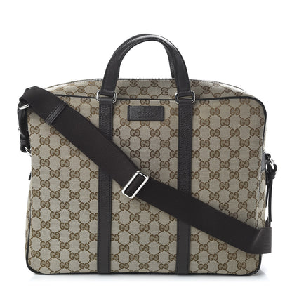 Gucci Monogram Briefcase Dark Brown 1 of 10