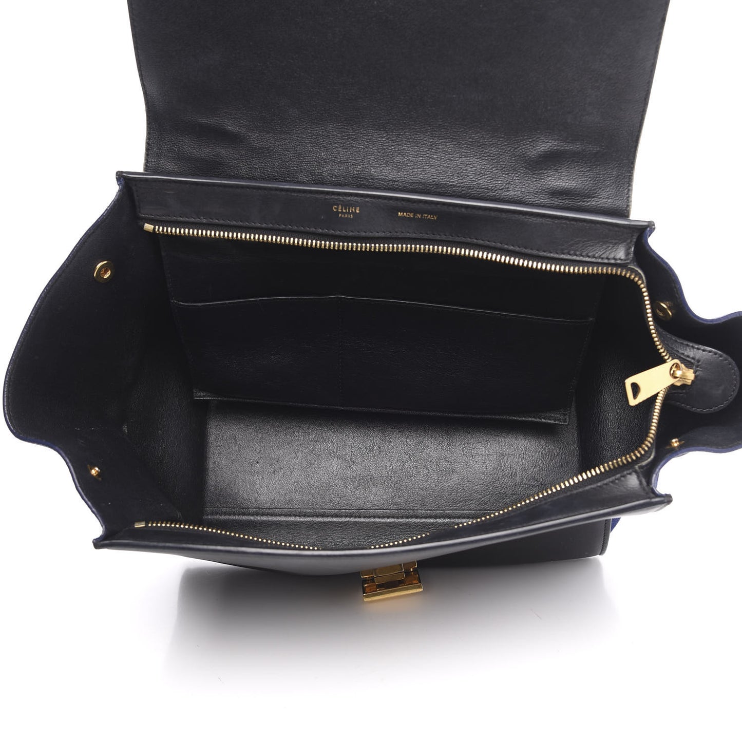 Calfskin Suede Medium Tri-color Trapeze Tri-color Sand