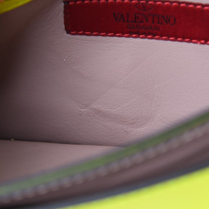 Valentino Garavani Nappa Rockstud Wristlet Clutch Yellow Fluo 7 of 9
