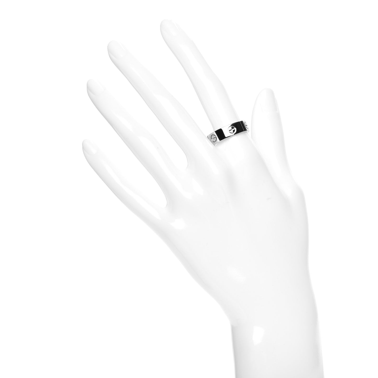 18K White Gold 6mm LOVE Ring 58 8.25
