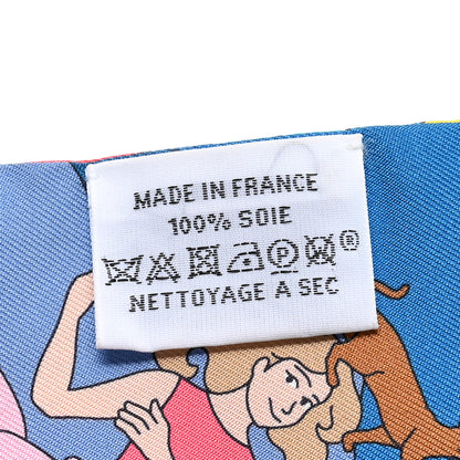 Hermes Silk Carres Volants Twilly Bleu Jaune Vif Multicolor 3 of 4