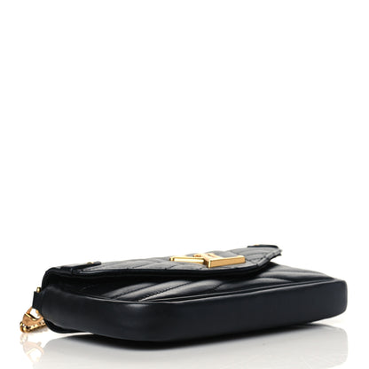 Louis Vuitton Calfskin New Wave Chain Pochette Black 4 of 10