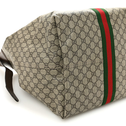 Gucci GG Supreme Monogram Calfskin Web Small Jackie 1961 Shoulder Bag Beige Brown Sugar 10 of 11