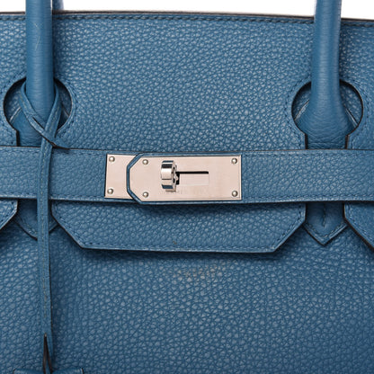 Hermes Taurillon Clemence JPG Shoulder Birkin II 42 Cobalt 10 of 10