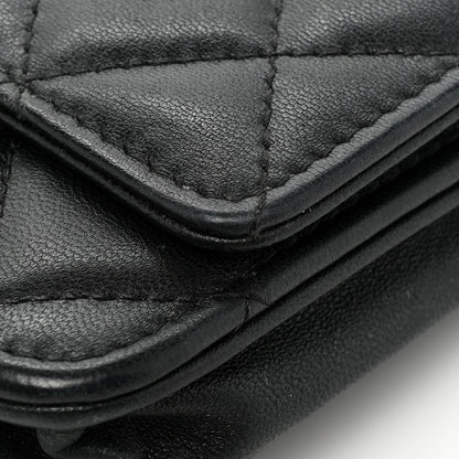 Chanel Lambskin Quilted Trendy CC Wallet On Chain WOC Black 21 of 23