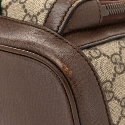 Gucci GG Supreme Monogram Calfskin Web Small Ophidia Day Backpack Beige Ebony New Acero 11 of 15