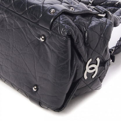 Chanel Distressed Lambskin Small Lady Braid Tote Black 5 of 9