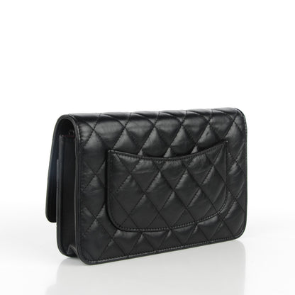 Chanel Aged Calfskin Reissue Wallet On Chain WOC Black 3 of 9