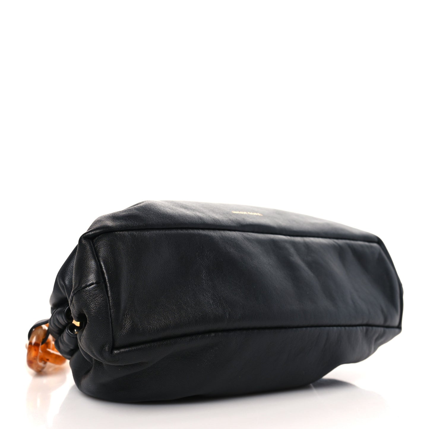 Lambskin Mini Twist Cloud Chain Clutch Black