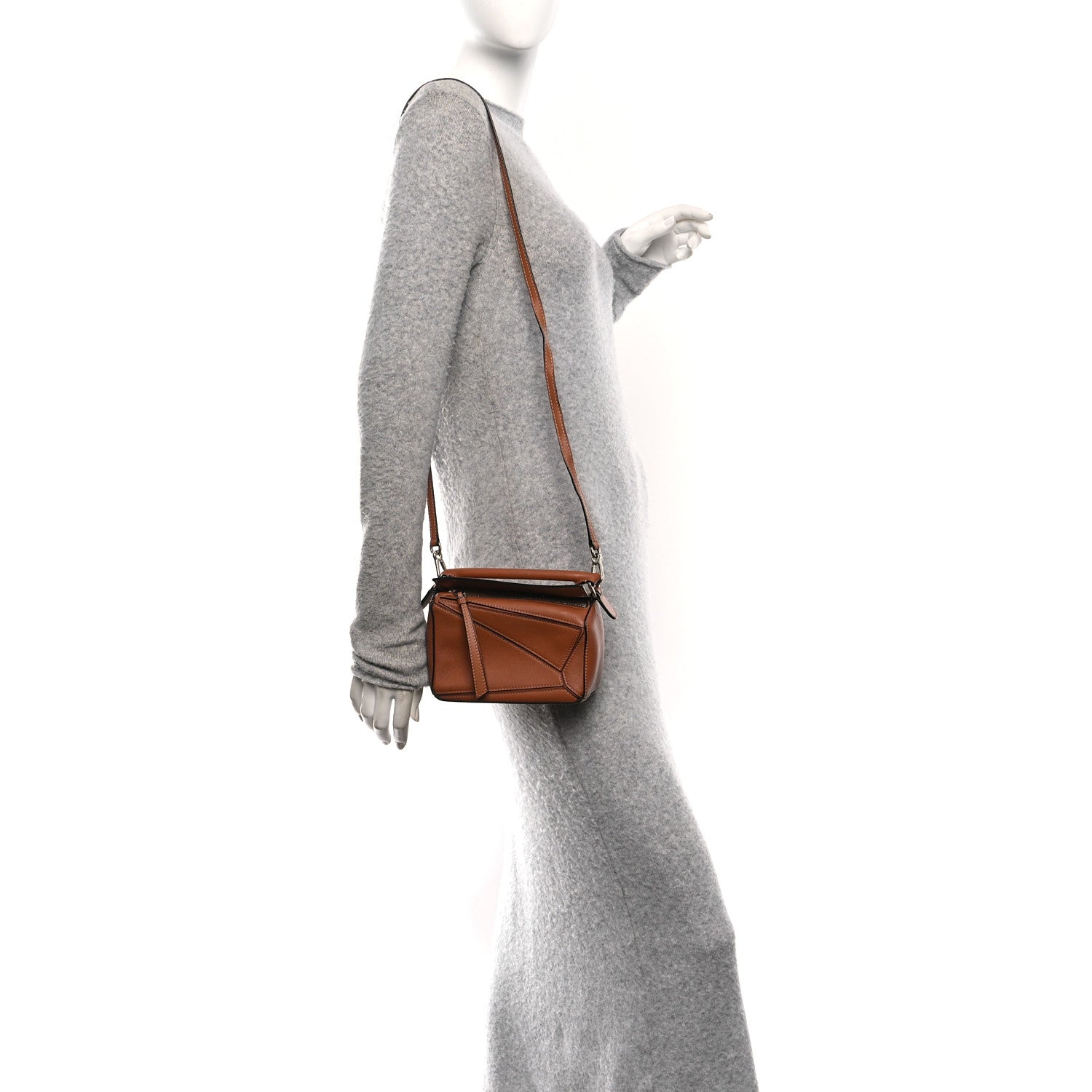 Loewe Calfskin Mini Puzzle Bag Tan 2 of 10