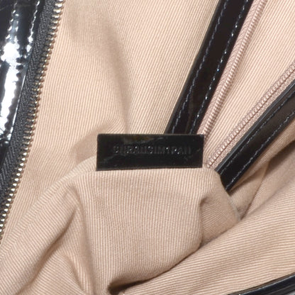 Burberry Patent Nova Check Portrait Tote Black 9 of 10