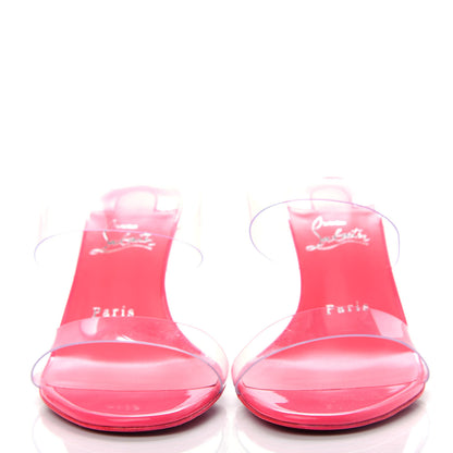 Christian Louboutin Patent PVC Just Nothing 85 Slide Sandals 37.5 Magnifique 2 of 10