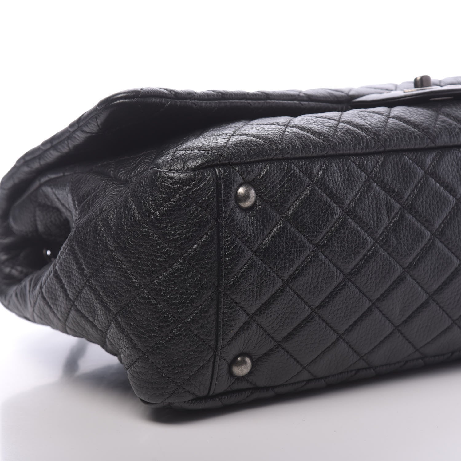 Chanel Calfskin Quilted XXL Travel Flap Bag Black 9 of 10