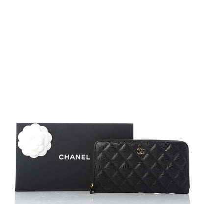 Chanel Caviar Quilted Large Gusset Zip Around Wallet Black 11 of 11