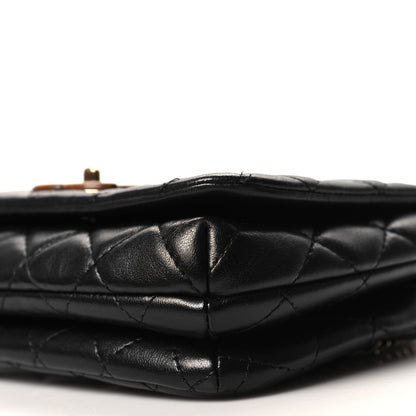 Chanel Lambskin Quilted Wood Mini Coco Handle Flap Black 10 of 10