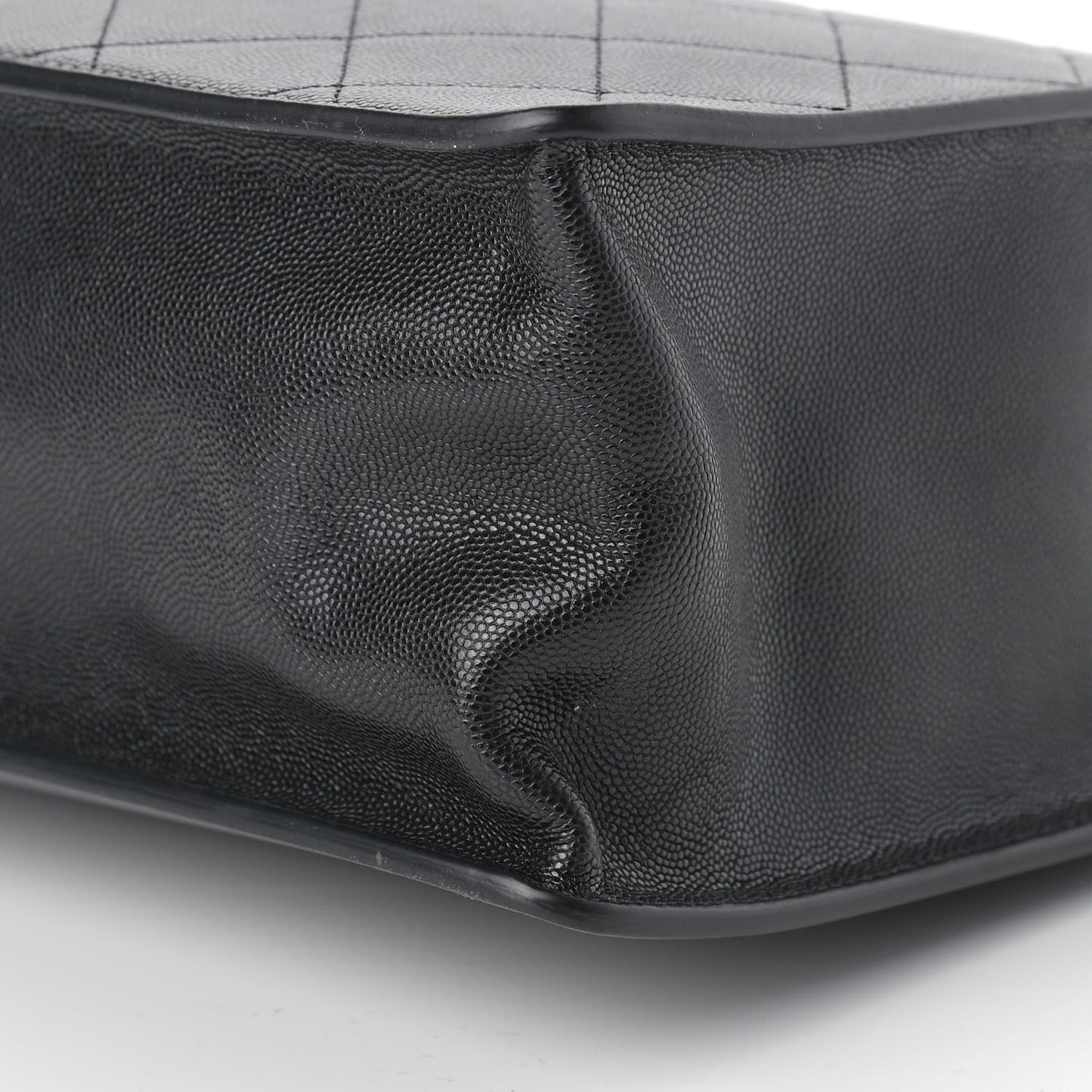 Caviar Quilted My Everything Large Shopping Tote Black