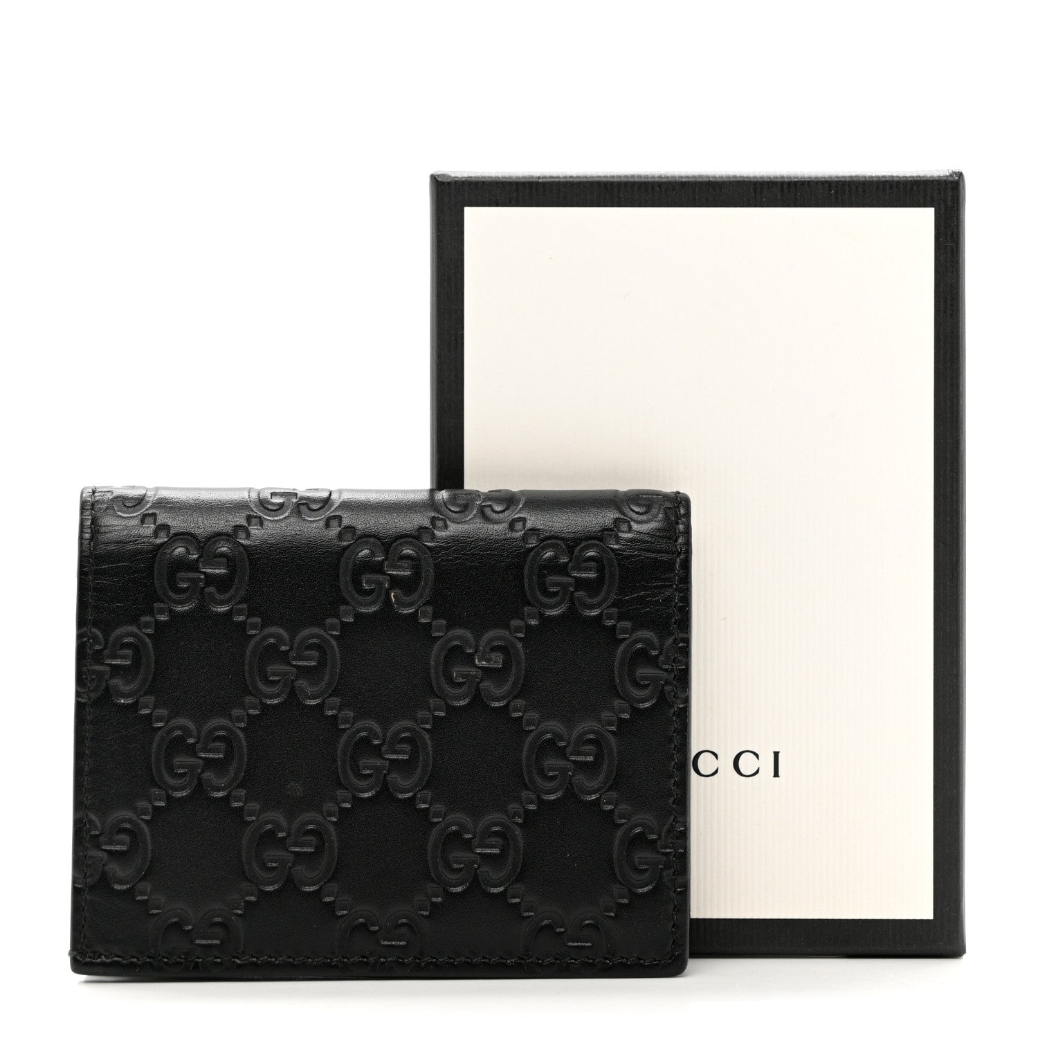Gucci Guccissima Card Case Wallet Black 8 of 8