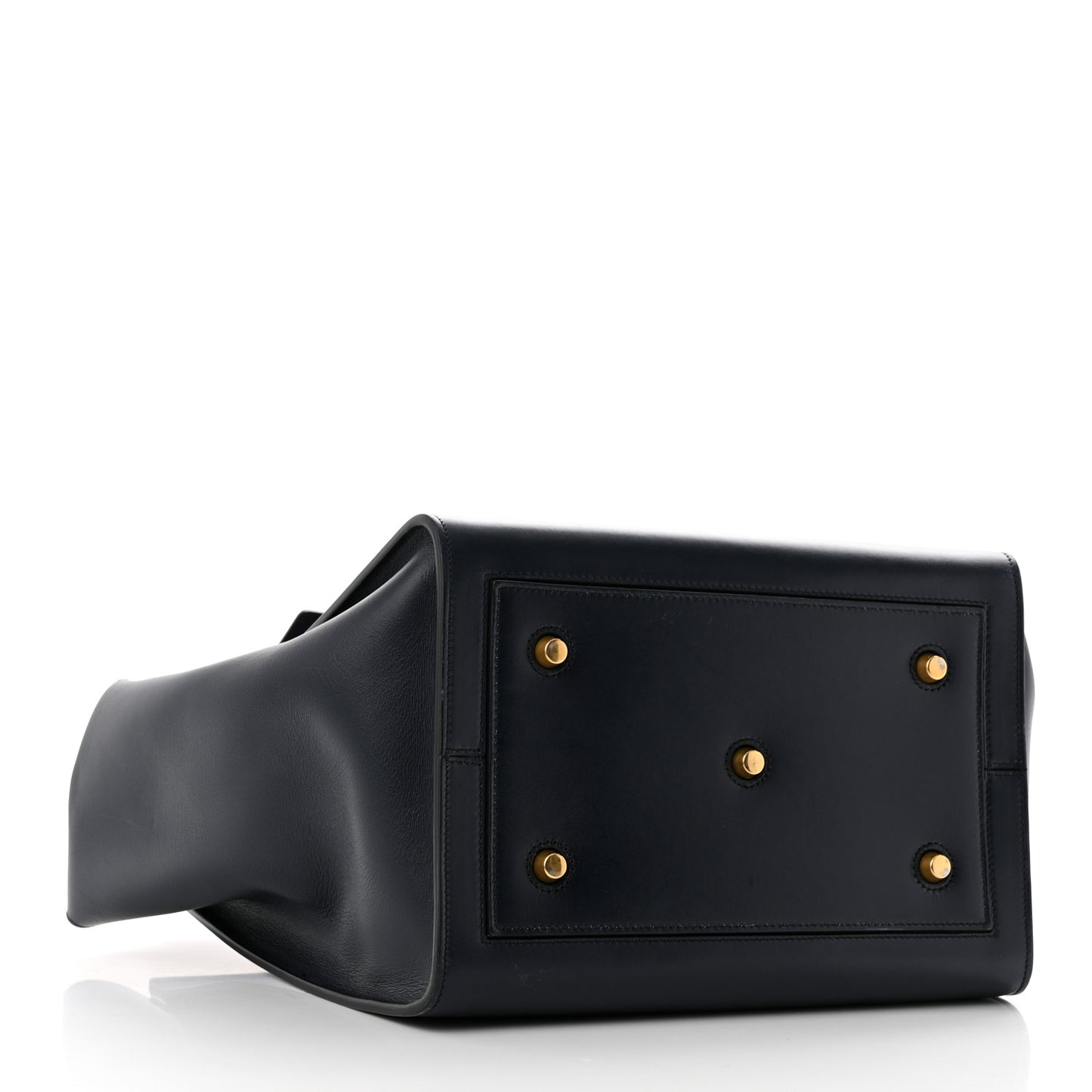 Palmelato Calfskin Medium Tie Knot Tote Midnight
