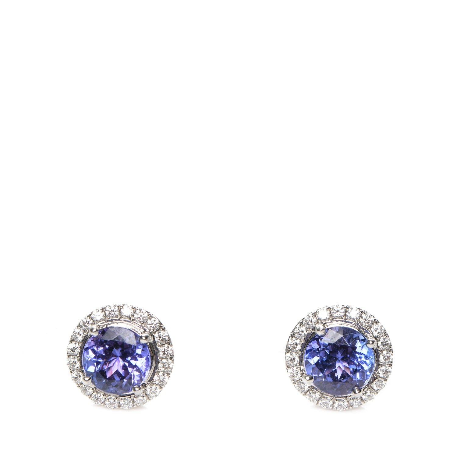 Tiffany Platinum Diamond Tanzanite Soleste Earrings 1 of 5