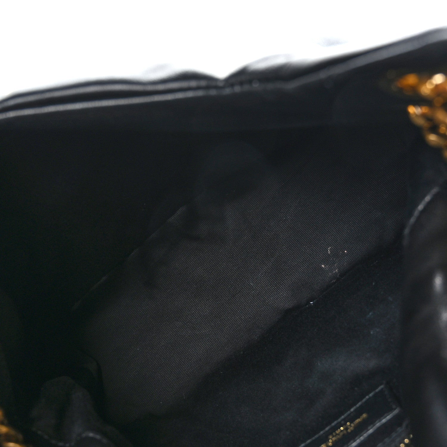 Saint Laurent Lambskin Quilted Small Loulou Puffer Monogram Chain Satchel Black 5 of 10