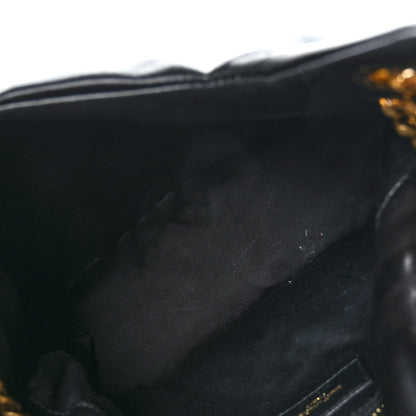 Saint Laurent Lambskin Quilted Small Loulou Puffer Monogram Chain Satchel Black 5 of 10