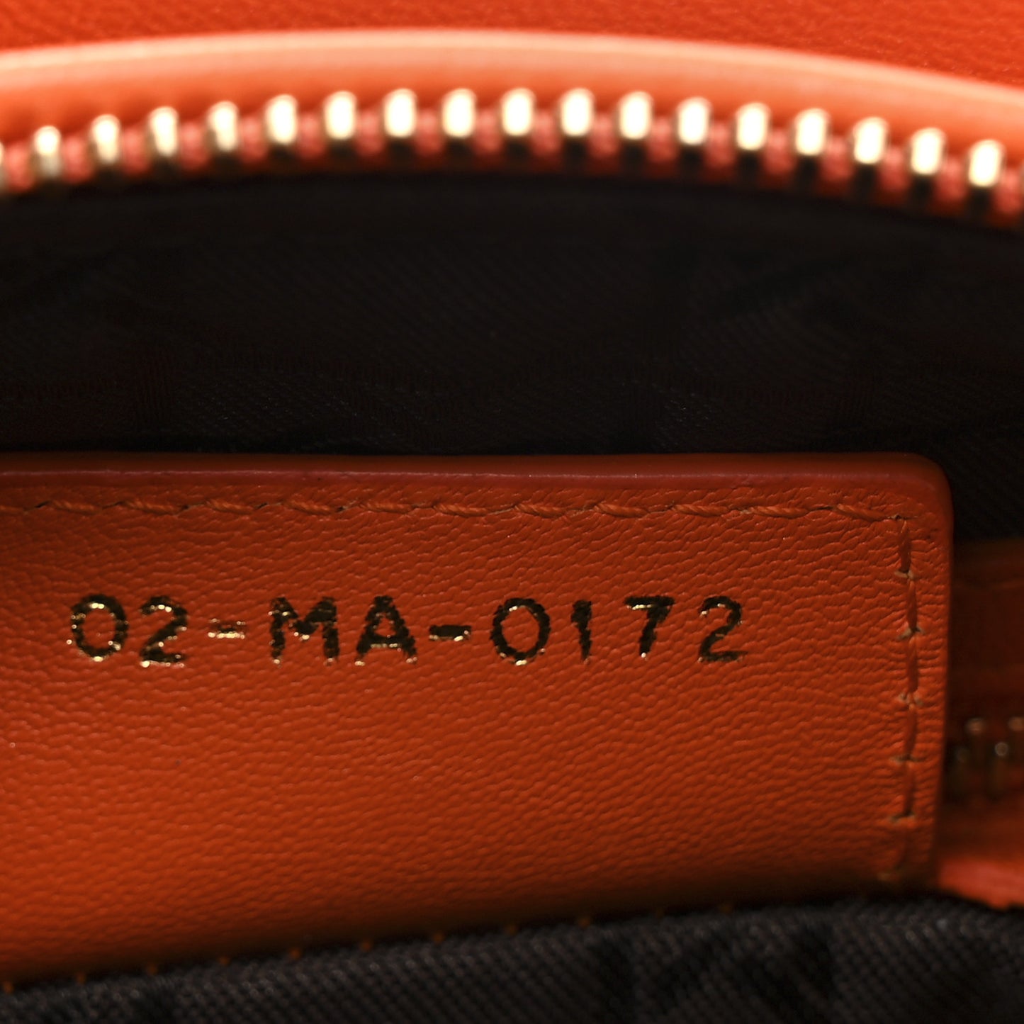 Lambskin Cannage Medium Lady Dior Orange