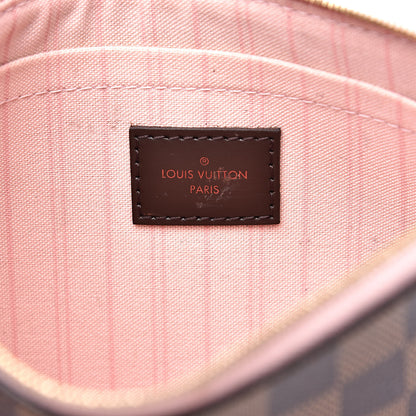 Louis Vuitton Damier Ebene Neverfull MM GM Pochette Rose Ballerine 5 of 11