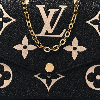 Louis Vuitton Empreinte Monogram Giant Felicie Pochette Black Beige 10 of 12