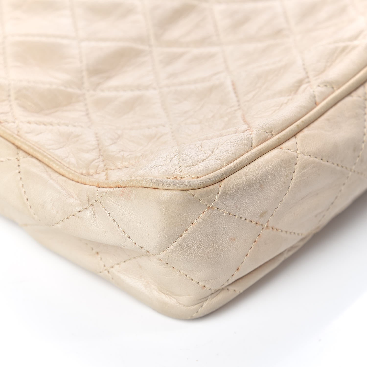 Chanel Lambskin Quilted Tassel Camera Case Pouch White 16 of 17