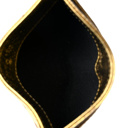 Chanel Metallic Calfskin Crocodile Embossed Cocodile Card Holder Gold 5 of 9
