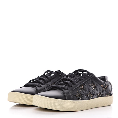 Saint Laurent Nappa Womens Star Court Sneakers 37 Black 3 of 8