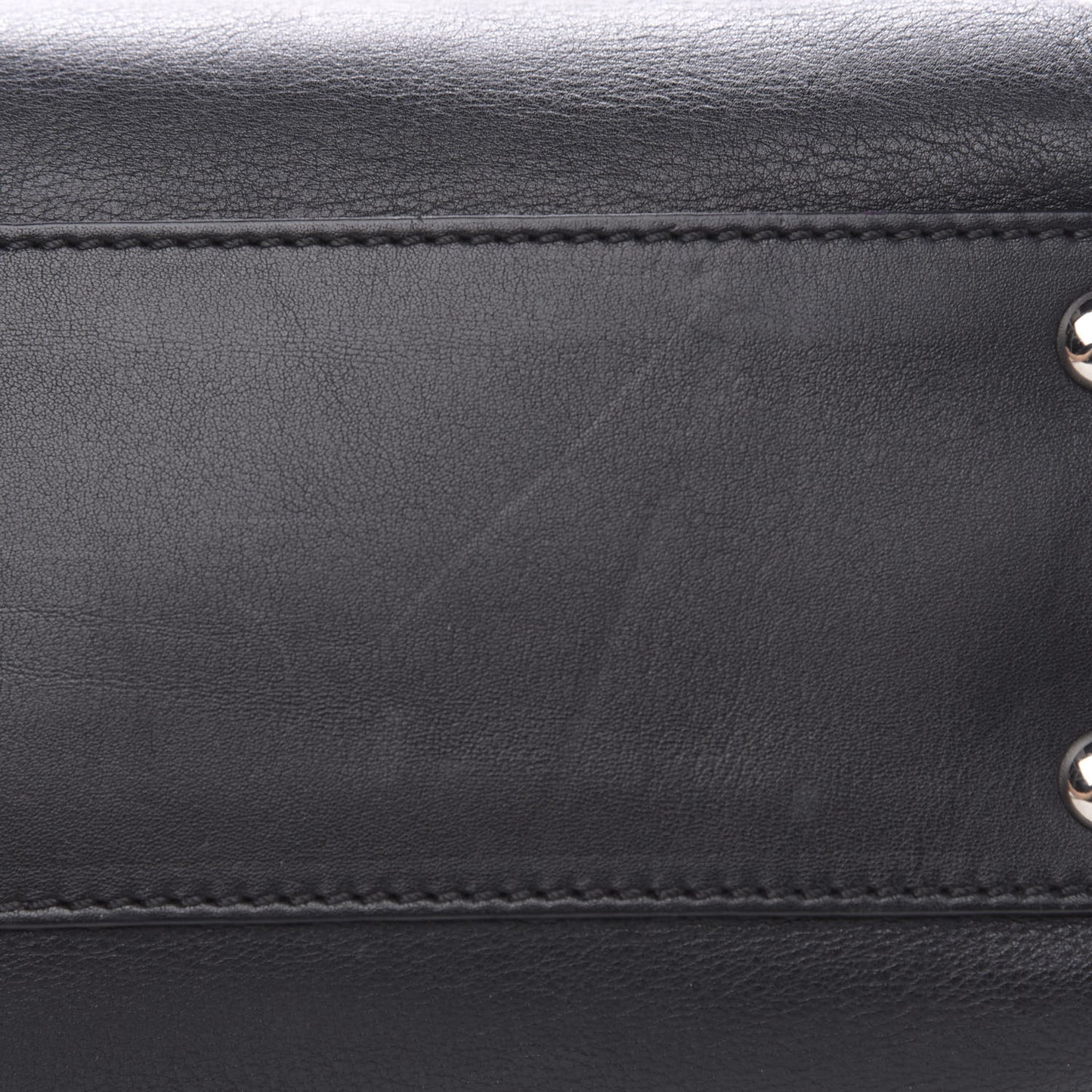 Vitello Dolce Shiny Nappa Plexglass Granite Medium Peekaboo Iconic Satchel Black