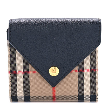 Burberry Haymarket Check Compact Wallet Black 1 of 6